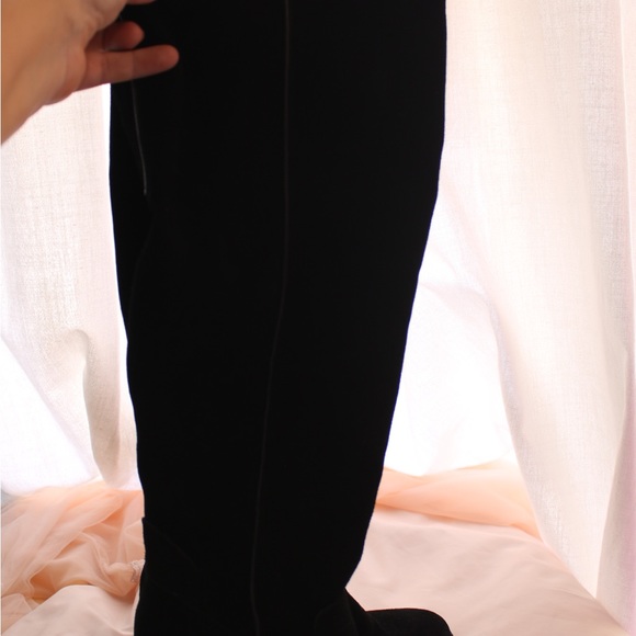 NEW MIA BLACK SUEDE KNEE HIGH BOOTS 9.5 - Picture 7 of 10